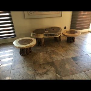 Vendo mesas de tronco de árbol Parota